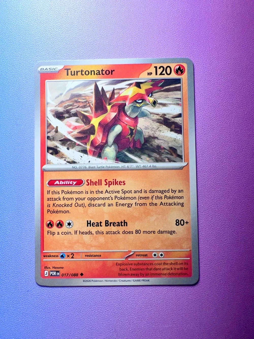 turtonator - 017/088 (uncommon) — pokemon: perfect order